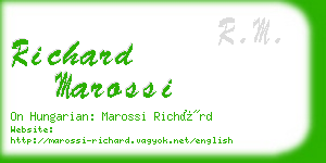 richard marossi business card